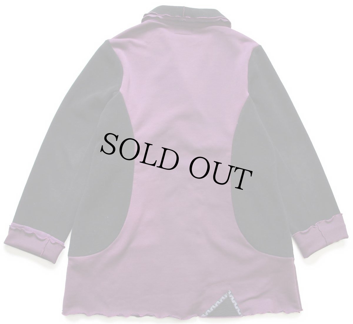 画像2: RED ROVER ショールカラー ツートン 切り替え POLARTEC フリース×ソフトシェル デザインコート パープル×ブラック L (2)