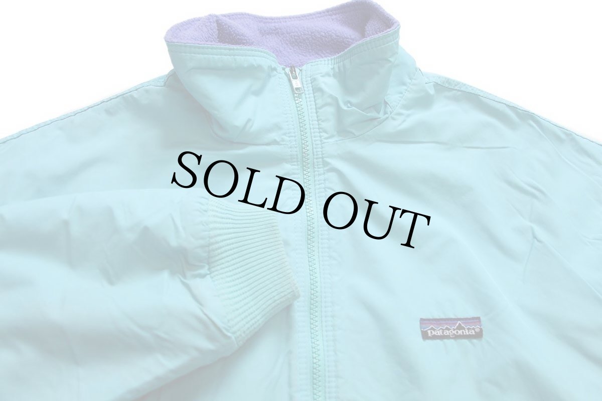 画像3: 80s USA製 patagoniaパタゴニア シェルドシンチラ フリースライナー ナイロンジャケット 水色 12 (3)