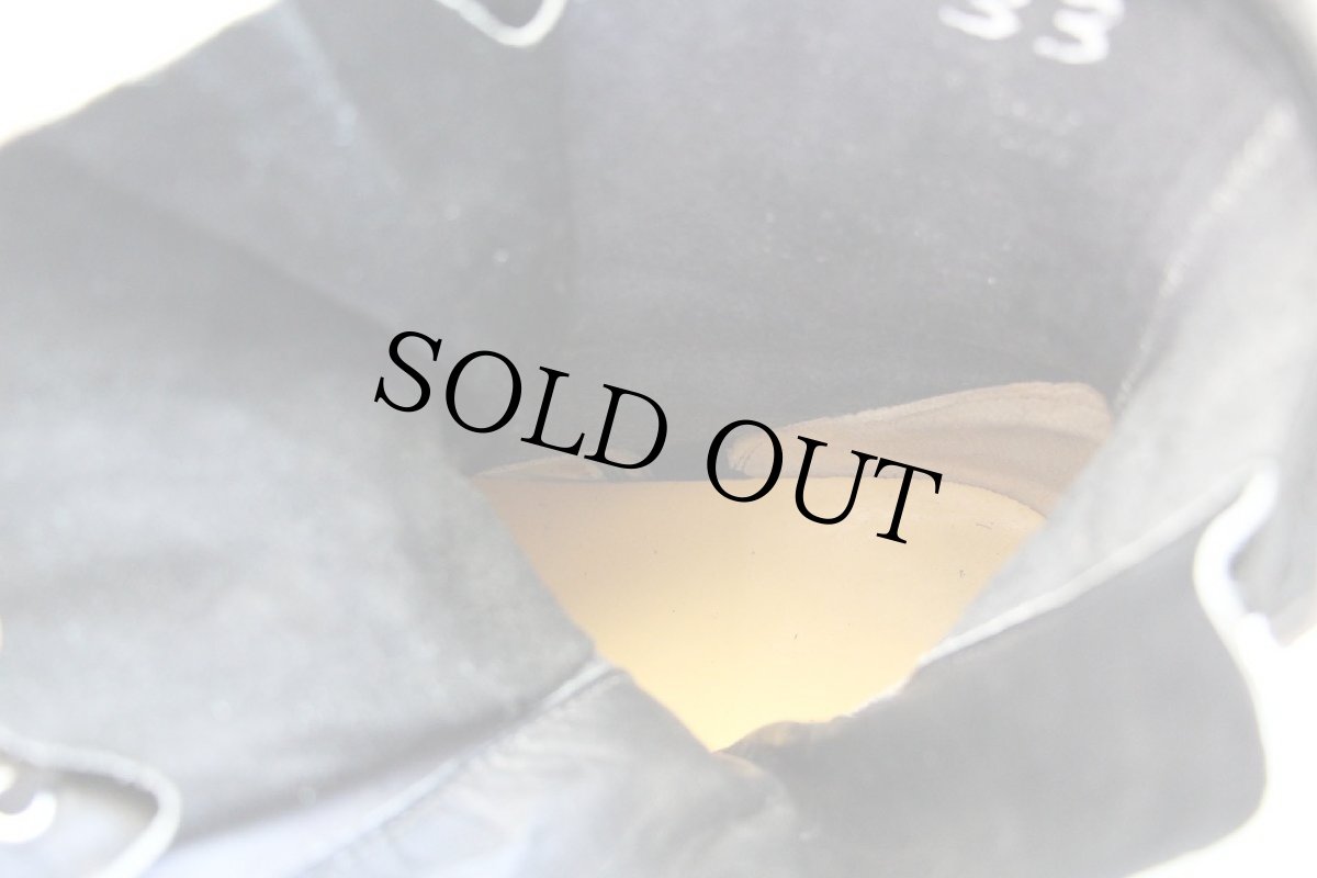 画像8: 80s MSD スチールトゥ サイドジップ 8ホール レザーブーツ 黒 (8)