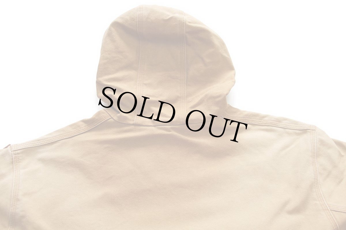 画像4: USA製 carharttカーハート 裏サーマル ダック地 アクティブジャケット パーカー 茶 フェード XL (4)