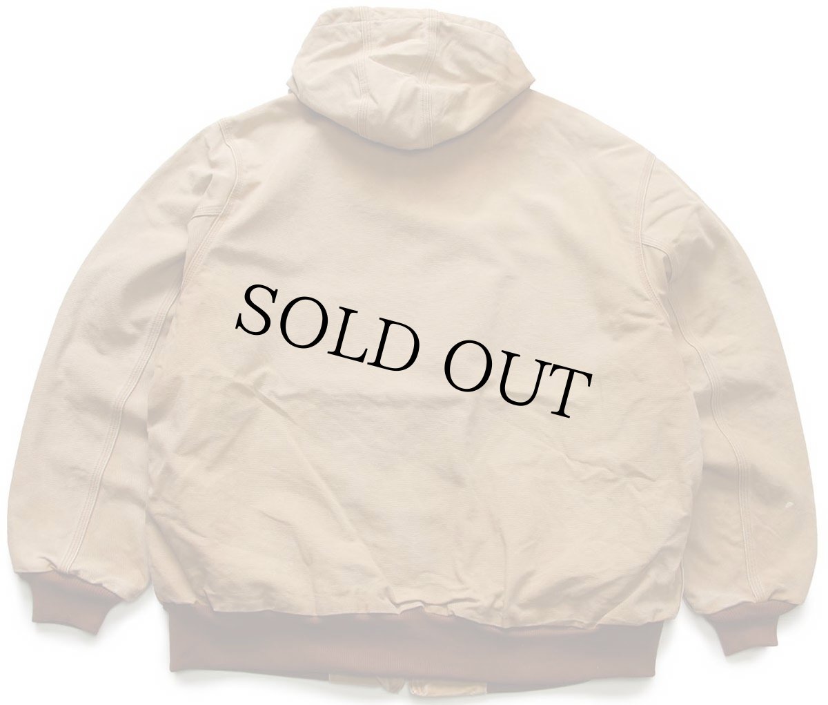 画像2: USA製 carharttカーハート 裏サーマル ダック地 アクティブジャケット パーカー 茶 フェード XL (2)