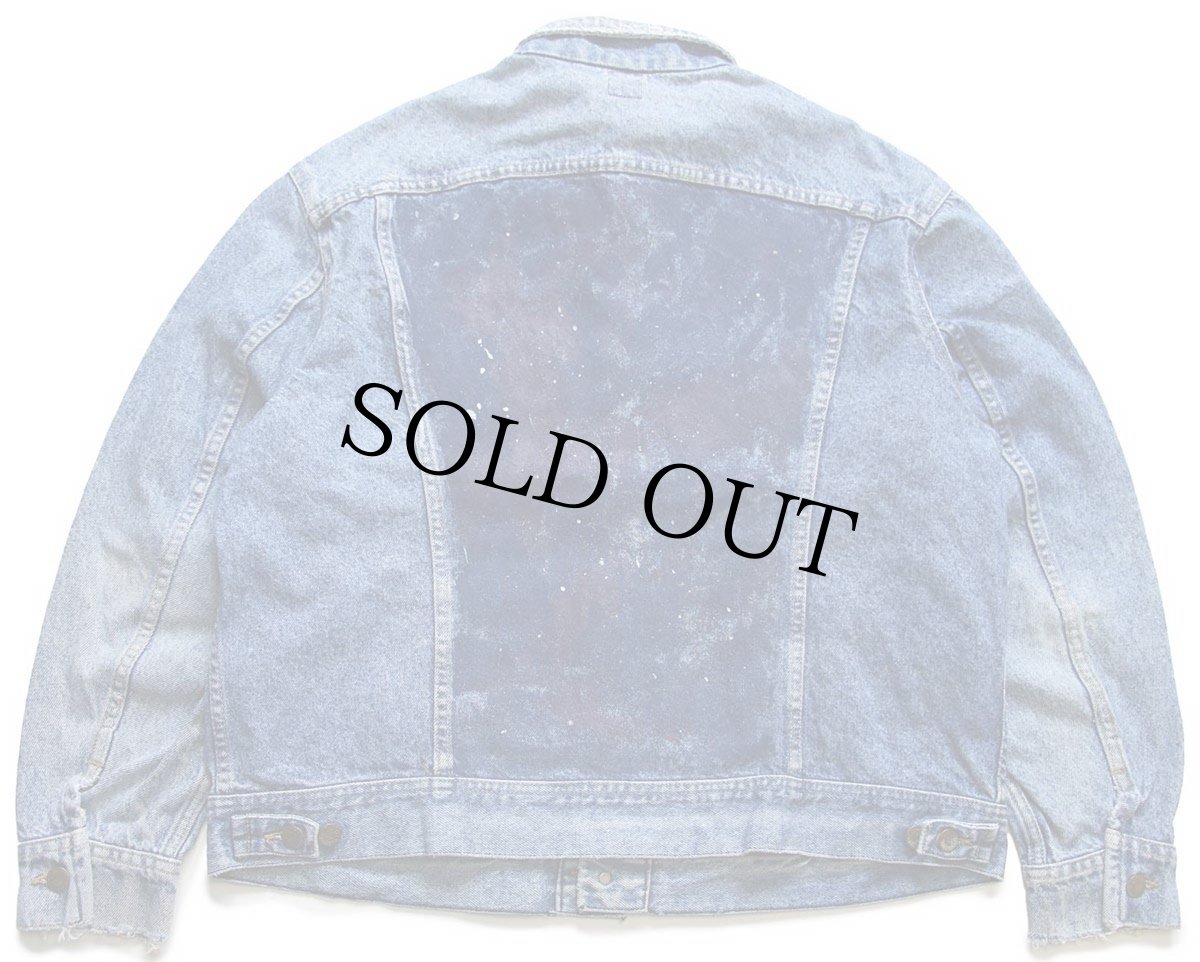 画像1: 90s Leeリー アート ハンドペイント デニムジャケット 4ポケット (1)