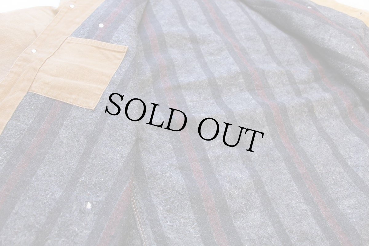 画像5: 80s carharttカーハート ブランケットライナー ダック地 チョアコート カバーオール 茶 (5)