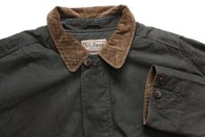 画像3: 00s L.L.Bean タータンチェック ウールライナー ワックスコットン ジャケット オリーブドラブ XXL★特大 (3)