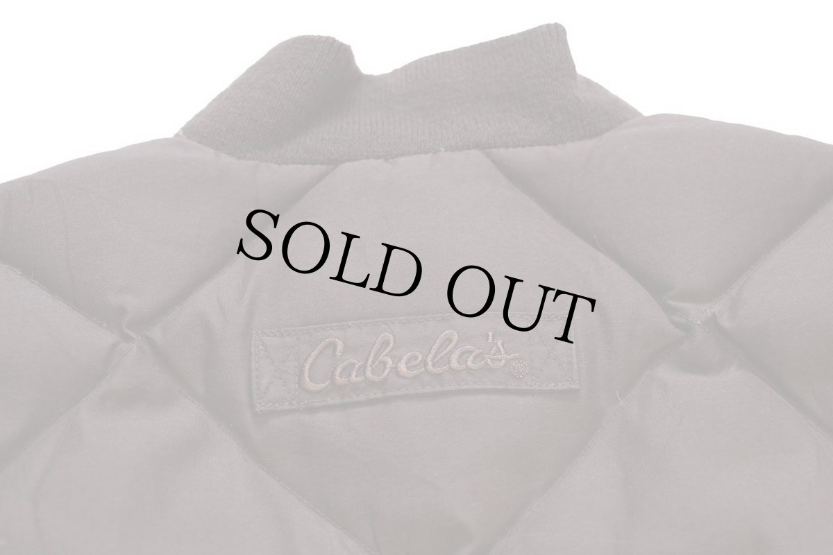 画像4: 00s Cabela'sカベラス キルティング ダウンジャケット 焦げ茶 M (4)