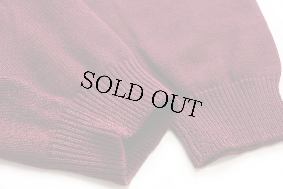 画像5: 90s USA製 Brooks Brothersブルックスブラザーズ Vネック コットンニット セーター ワインレッド M (5)