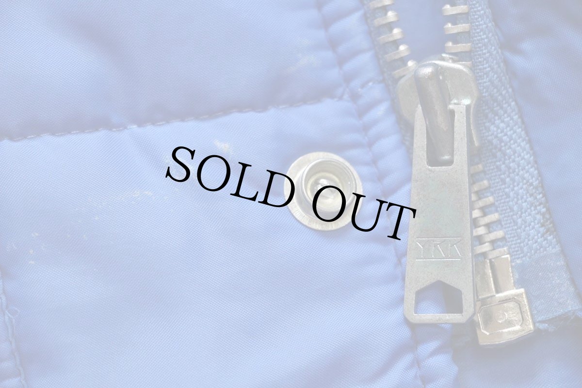 画像7: 70s Swingster A&A パッチ付き 中綿入り ナイロン レーシングジャケット 青 L (7)