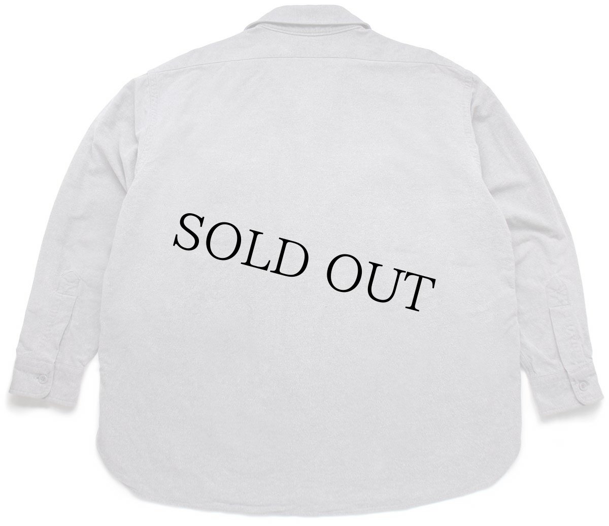 画像2: 80s USA製 L.L.Bean CHAMOIS CLOTH SHIRT 無地 コットン シャモアクロスシャツ グレー 18 (2)