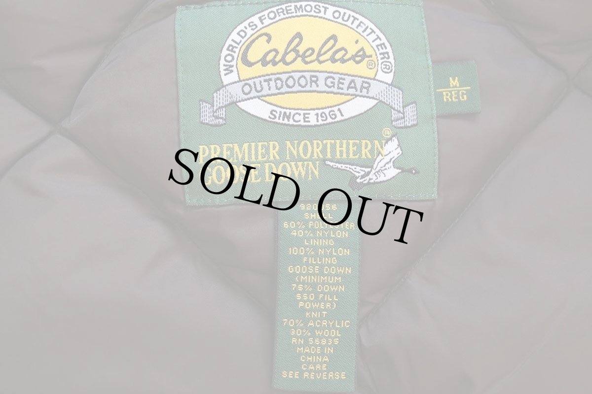 画像5: 00s Cabela'sカベラス キルティング ダウンジャケット 焦げ茶 M (5)