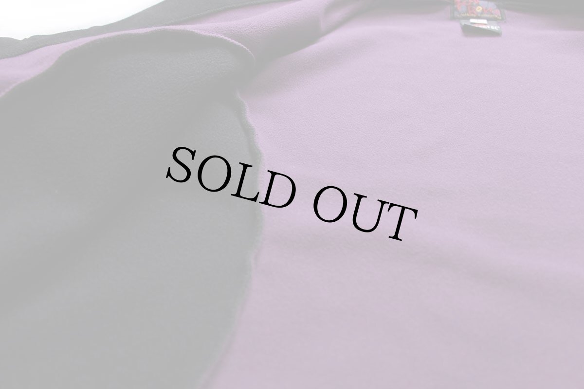 画像7: RED ROVER ショールカラー ツートン 切り替え POLARTEC フリース×ソフトシェル デザインコート パープル×ブラック L (7)