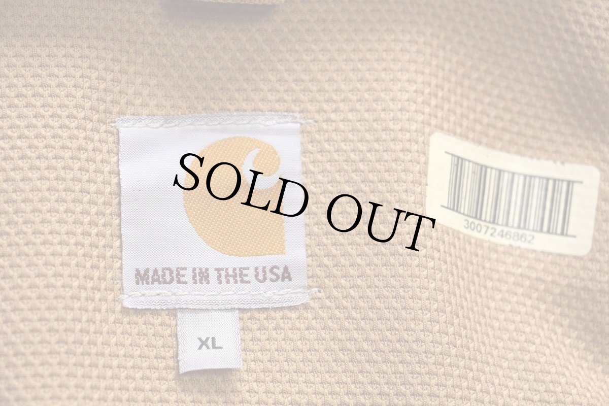 画像5: USA製 carharttカーハート 裏サーマル ダック地 アクティブジャケット パーカー 茶 フェード XL (5)