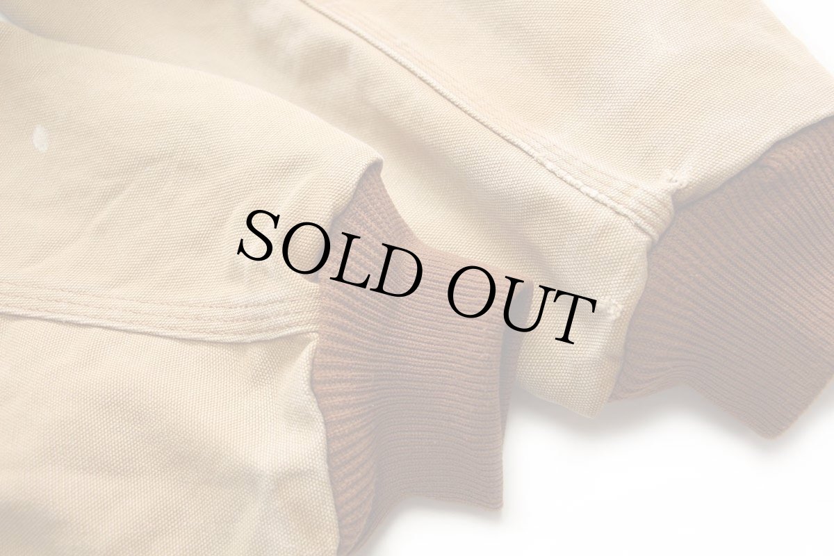 画像8: USA製 carharttカーハート 裏サーマル ダック地 アクティブジャケット パーカー 茶 フェード XL (8)