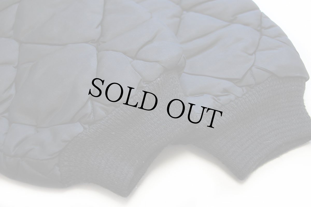 画像8: 60s UNKNOWN サーマルライナー ナイロン キルティングジャケット 黒 (8)