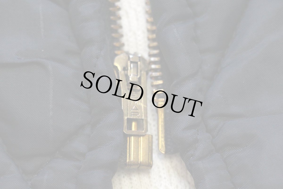 画像5: 60s UNKNOWN サーマルライナー ナイロン キルティングジャケット 黒 (5)