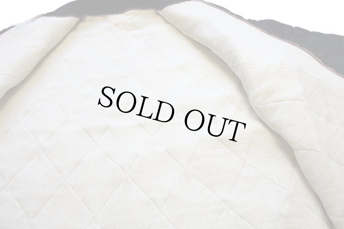 画像4: 60s UNKNOWN サーマルライナー ナイロン キルティングジャケット 黒 (4)