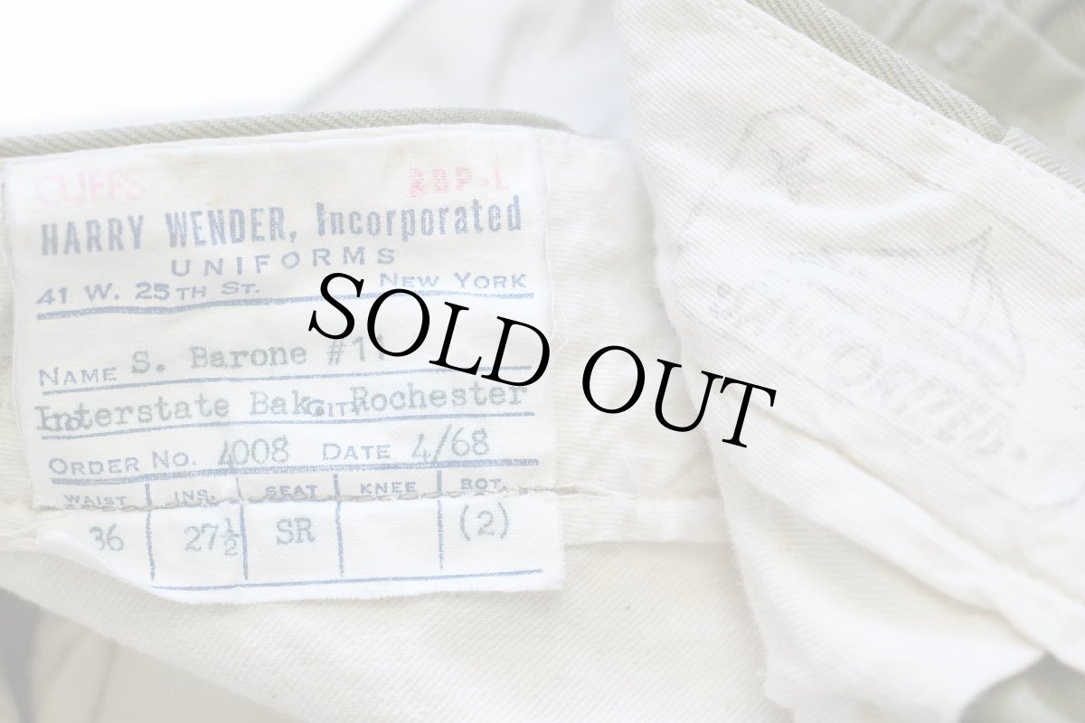 画像6: 60s GALEY＆LORD CRAMERTON ARMY CLOTH コットンツイル ワークパンツ カーキ w36 (6)