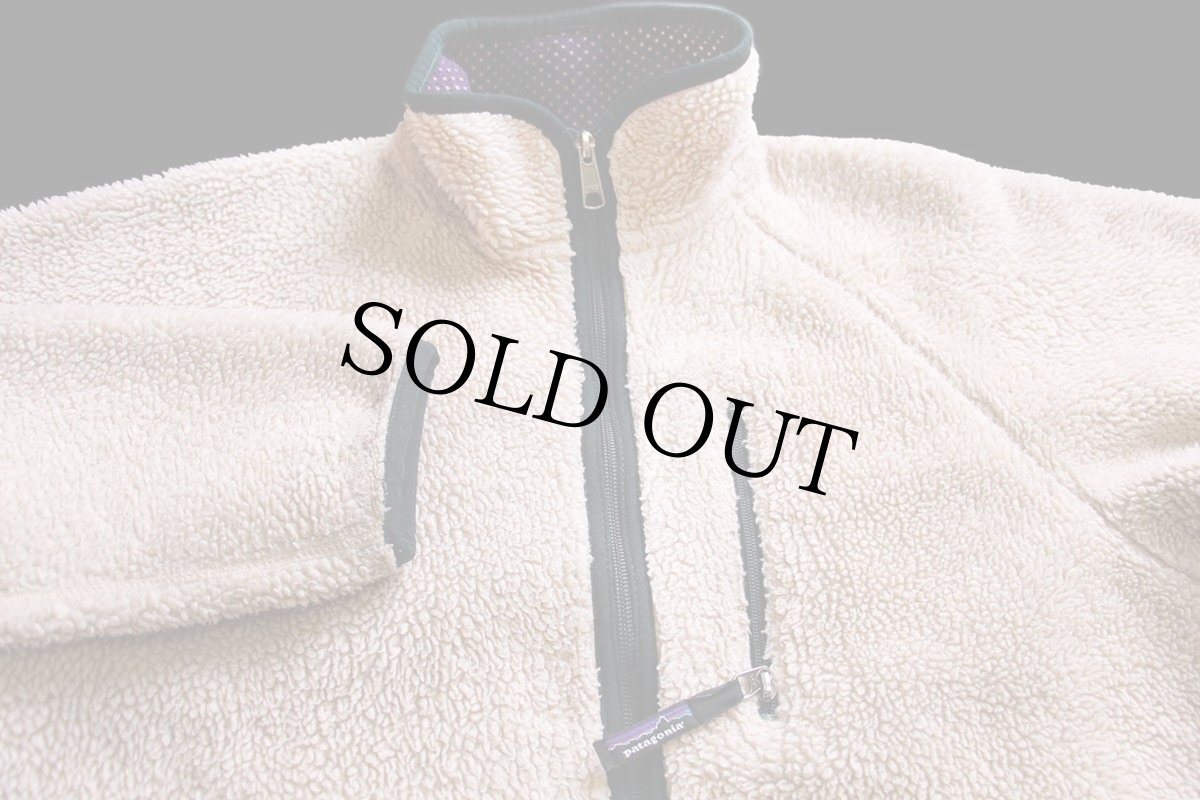 画像3: 90s USA製 patagoniaパタゴニア レトロカーディガン パイル フリースジャケット ナチュラル L (3)