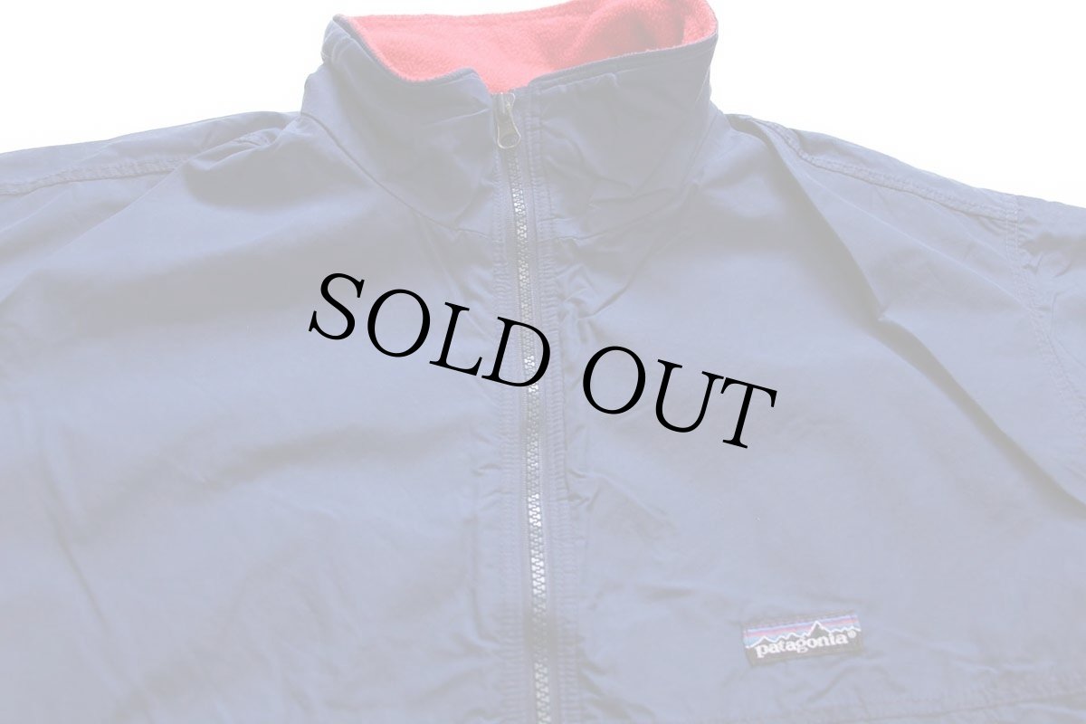 画像3: 80s USA製 patagoniaパタゴニア シェルドシンチラ フリースライナー ナイロンジャケット 紺 M (3)