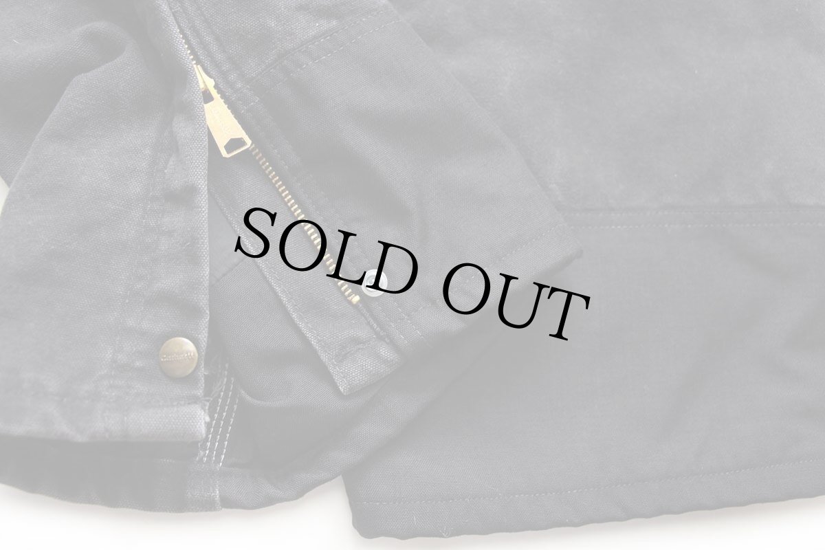 画像8: 00s メキシコ製 carharttカーハート キルティングライナー ダブルニー ダック地 ペインターパンツ 黒 w38 L30 (8)