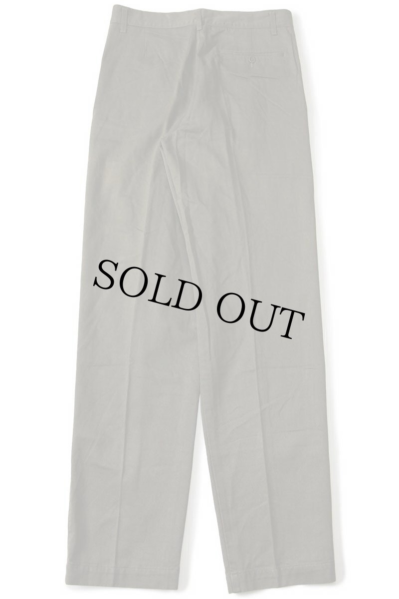 画像3: デッドストック★90s イタリア製 BENETTONベネトン ツータック スラックス コットンツイル パンツ オリーブ 46★A (3)