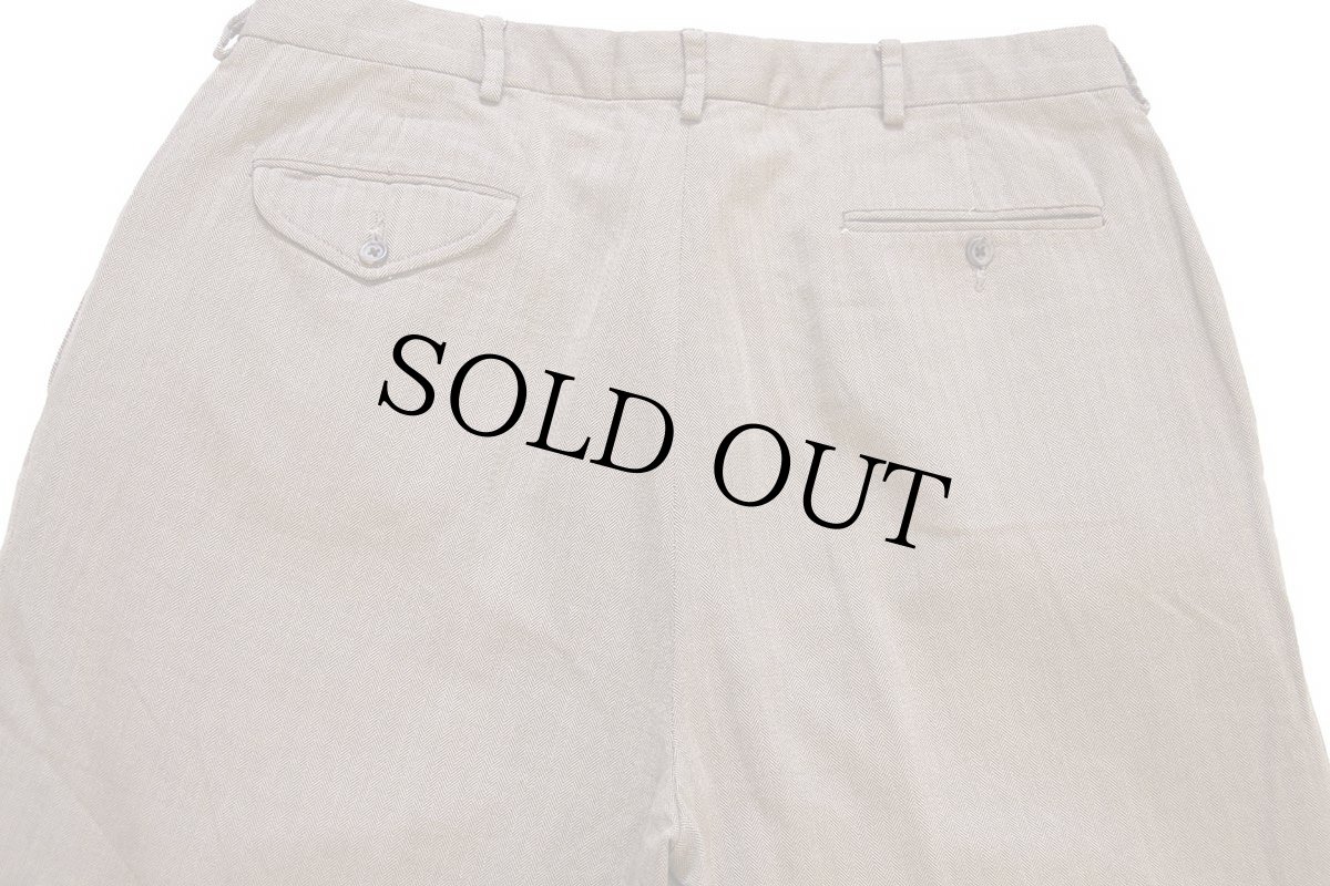 画像5: 90s ポロ ラルフローレン ツータック スラックス ヘリンボーン ウール×コットンパンツ w36 L32 (5)