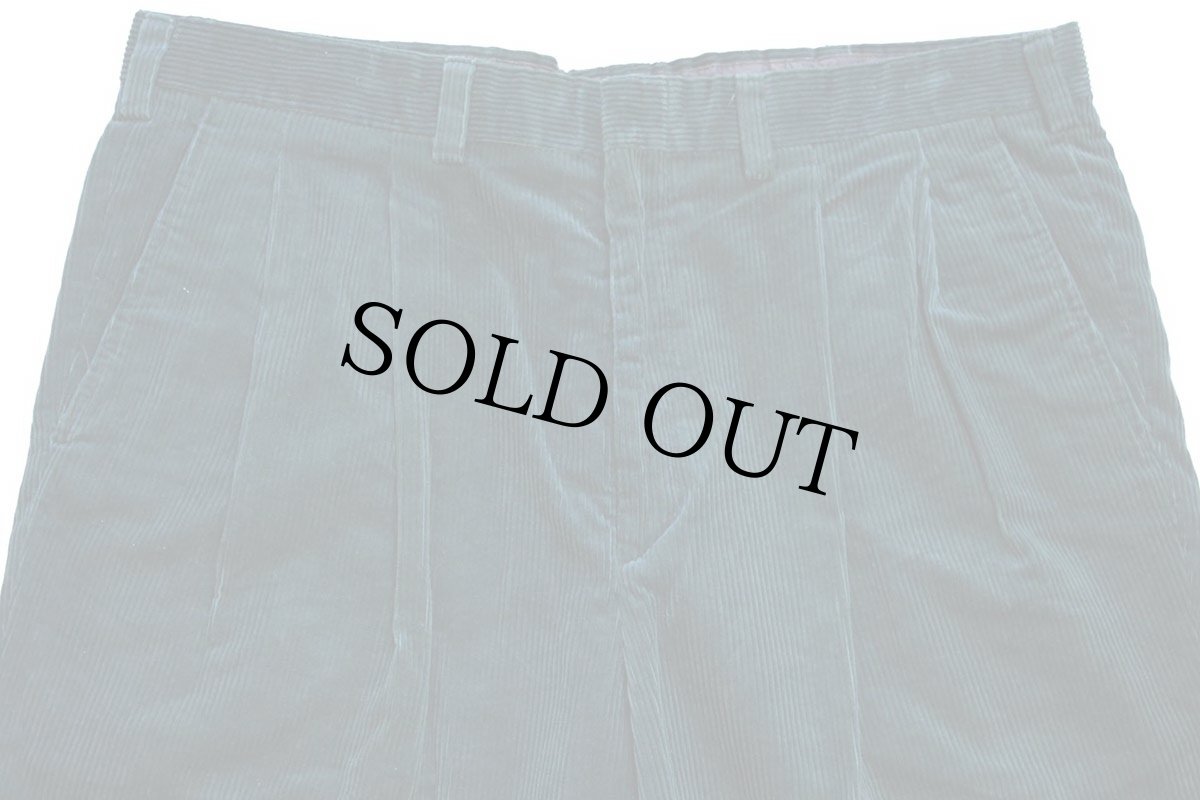 画像4: 00s EddieBauerエディーバウアー ツータック 太畝 コーデュロイパンツ 深緑 w38★スラックス (4)