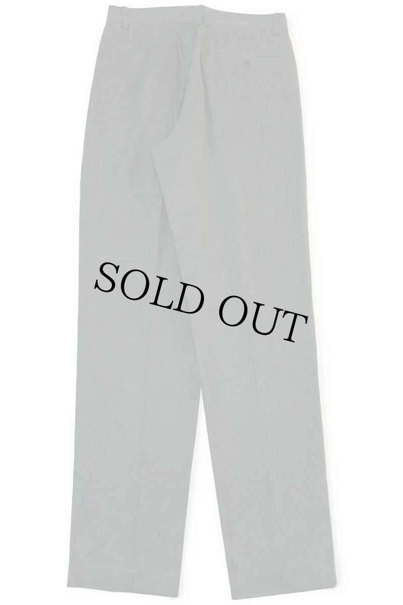 画像3: デッドストック★90s イタリア製 SISLEY ワンタック スラックス コットン×レーヨン パンツ 深緑 32 (3)