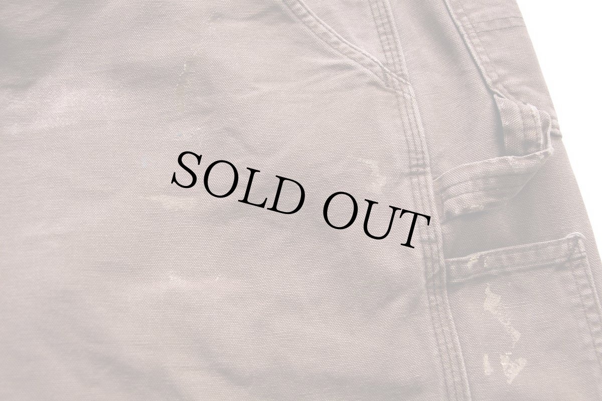 画像8: 00s メキシコ製 carharttカーハート ペンキ飛び ダック地 ペインターパンツ チェスナットブラウン フェード w36 L32 (8)