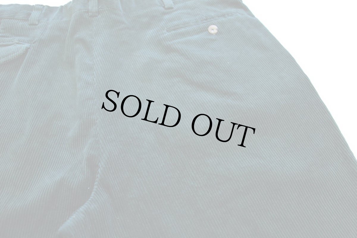 画像7: 00s EddieBauerエディーバウアー ツータック 太畝 コーデュロイパンツ 深緑 w38★スラックス (7)