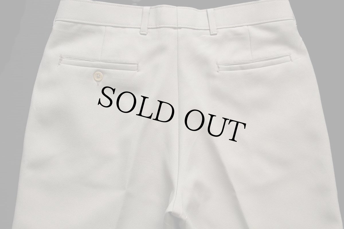 画像5: 80s USA製 Levi'sリーバイス ACTION SLACKS スラックス ポリエステルパンツ ベージュ w33★スタプレ (5)