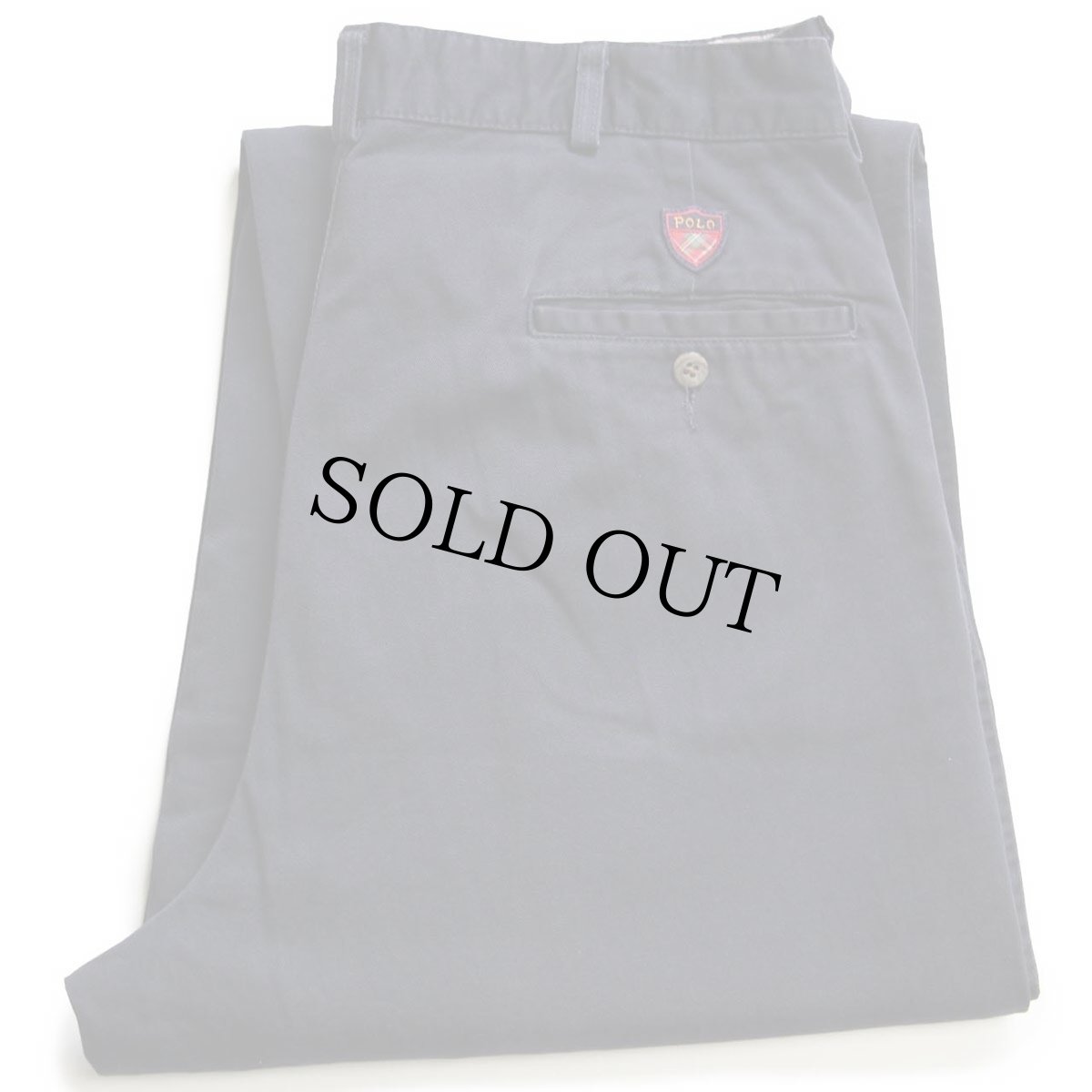 画像1: 90s USA製 ポロ ラルフローレン THE CLASSIC GOLF PANT ツータック コットン チノパン ナス紺 w34 (1)