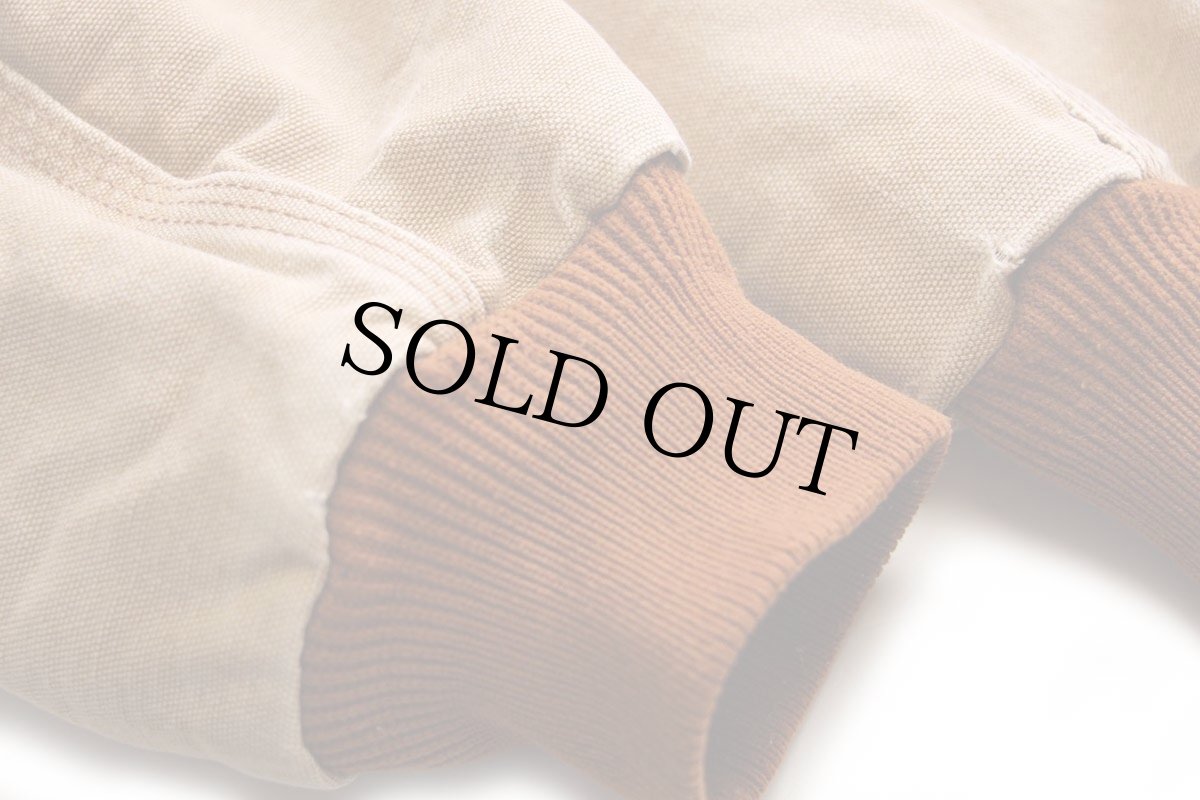 画像7: 00s メキシコ製 carharttカーハート 裏サーマル ダック地 アクティブジャケット パーカー 茶 フェード M★B (7)