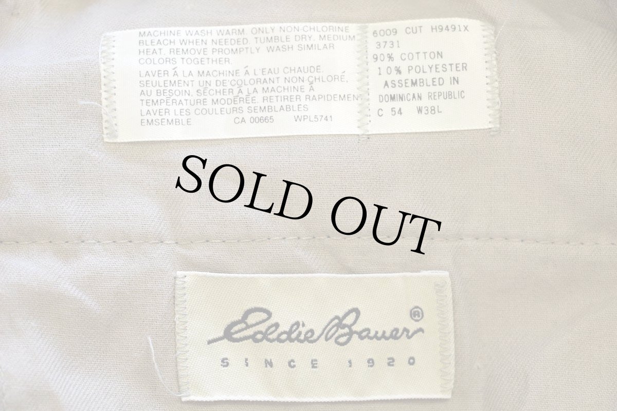 画像6: 00s EddieBauerエディーバウアー ツータック 太畝 コーデュロイパンツ 深緑 w38★スラックス (6)