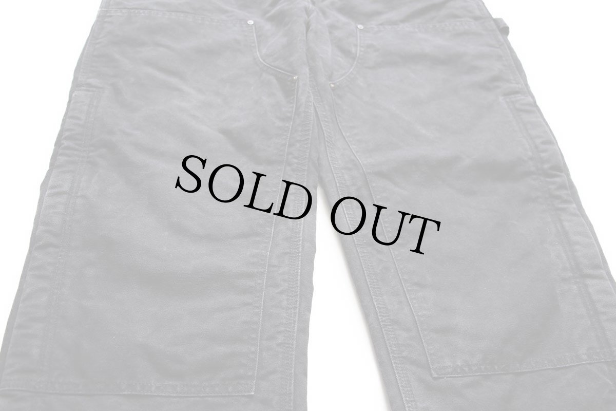 画像7: 00s メキシコ製 carharttカーハート キルティングライナー ダブルニー ダック地 ペインターパンツ 黒 w38 L30 (7)