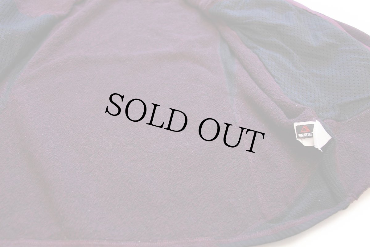 画像5: 00s ポルトガル製 patagoniaパタゴニア R2 POLARTEC フリースジャケット ワインレッド W-L★刺繍ロゴ (5)