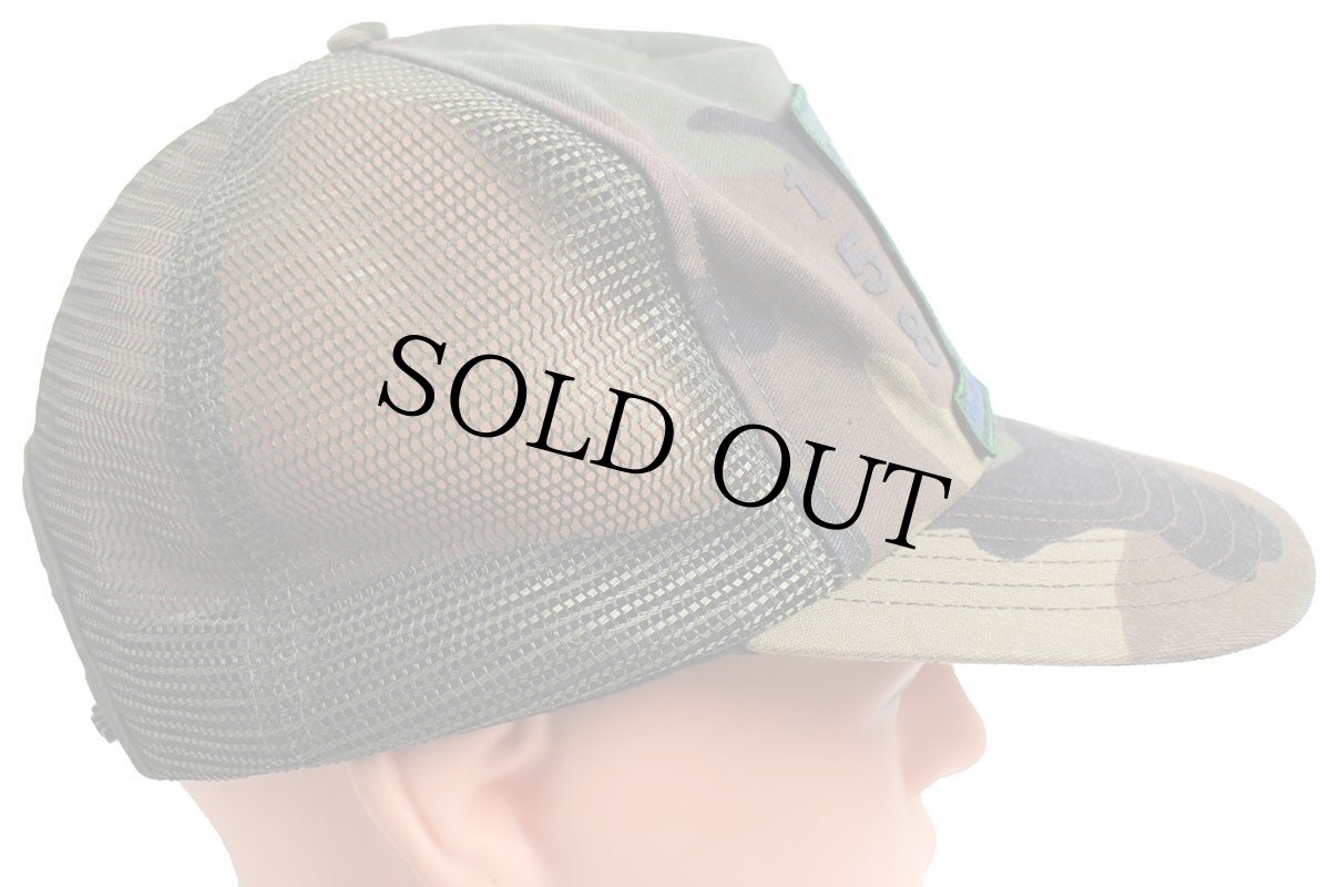 画像3: 80s USA製 VERMONT The Green Mountain Boys パッチ付き ウッドランドカモ メッシュキャップ (3)