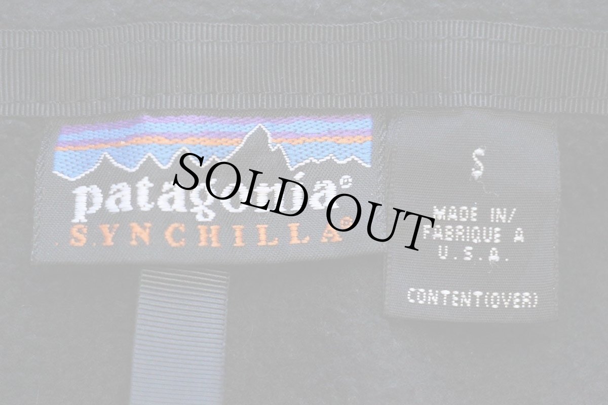 画像4: 90s USA製 patagoniaパタゴニア シンチラ フリースジャケット 黒 S (4)