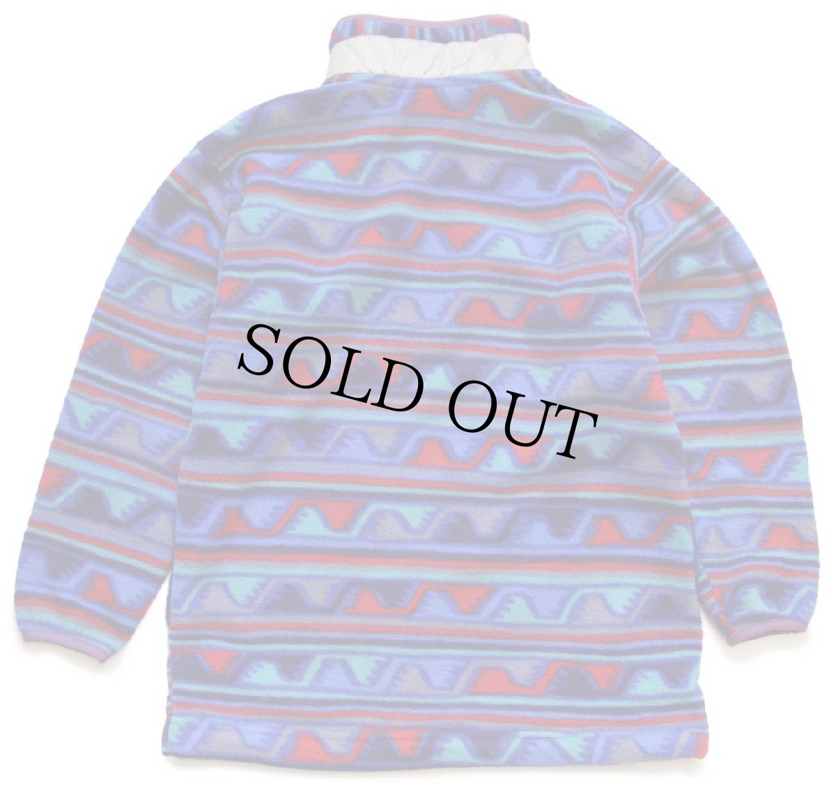 画像2: 00s USA製 patagoniaパタゴニア 総柄 ハーフジップ プルオーバー フリース KIDS M (2)