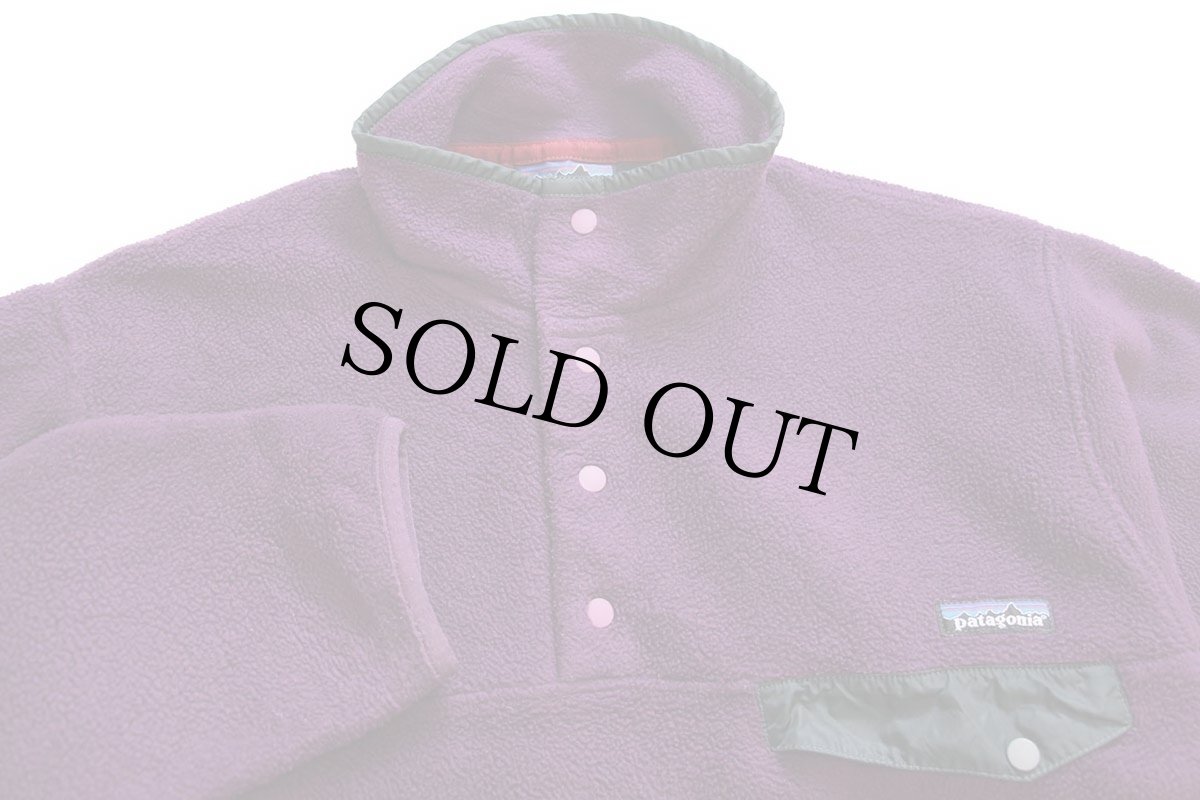 画像3: 90s メキシコ製 patagoniaパタゴニア シンチラ フリース スナップT 紫 S (3)