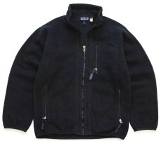 画像1: 90s USA製 patagoniaパタゴニア シンチラ フリースジャケット 黒 S (1)