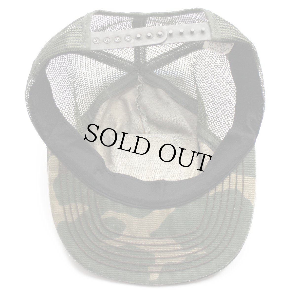 画像7: 80s USA製 VERMONT The Green Mountain Boys パッチ付き ウッドランドカモ メッシュキャップ (7)