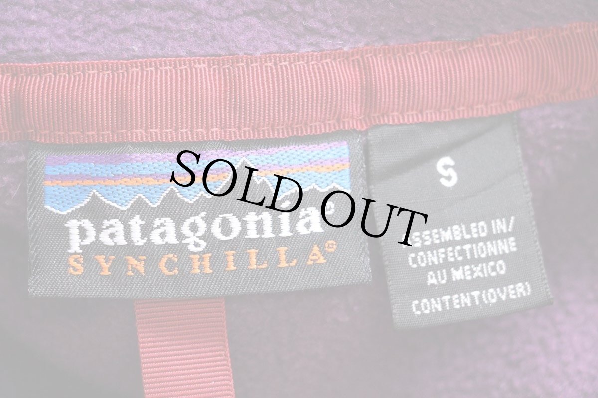 画像4: 90s メキシコ製 patagoniaパタゴニア シンチラ フリース スナップT 紫 S (4)