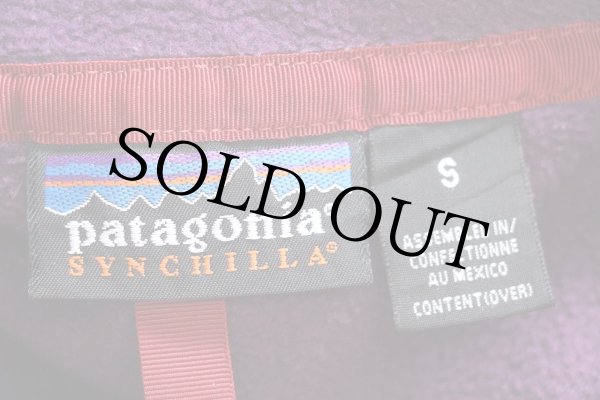 90s メキシコ製 patagoniaパタゴニア シンチラ フリース スナップT 紫