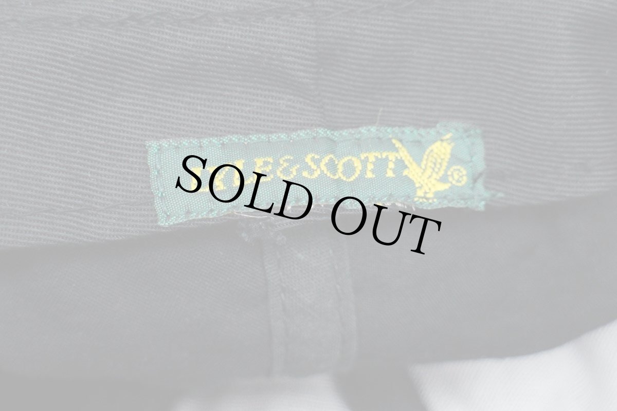 画像8: LYLE&SCOTT ユニオンジャック 刺繍 ツートン 切り替え ボア耳当て付き ナイロン×レザーキャップ 黒×茶 (8)