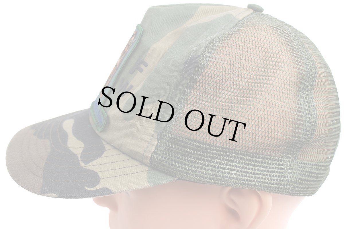 画像2: 80s USA製 VERMONT The Green Mountain Boys パッチ付き ウッドランドカモ メッシュキャップ (2)