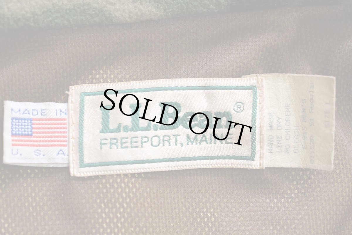 画像4: 90s USA製 L.L.Bean ウッドランドカモ GORE-TEXゴアテックス フリースジャケット L (4)