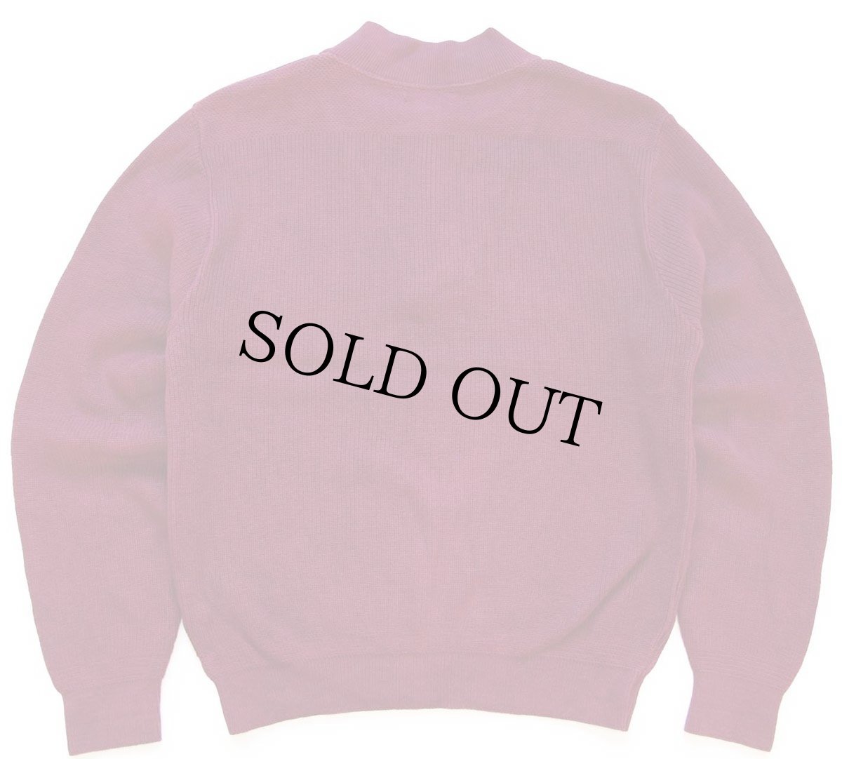 画像2: 90s USA製 LANDS'ENDランズエンド 5ボタン ヘンリーネック コットンニット セーター バーガンディ M (2)