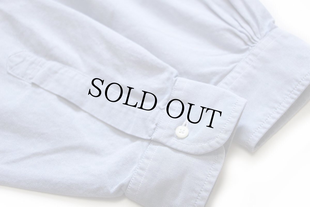 画像5: 00s USA製 Brooks Brothersブルックスブラザーズ 無地 ボタンダウン オックスフォード スーピマ コットンシャツ サックス 16.5 (5)