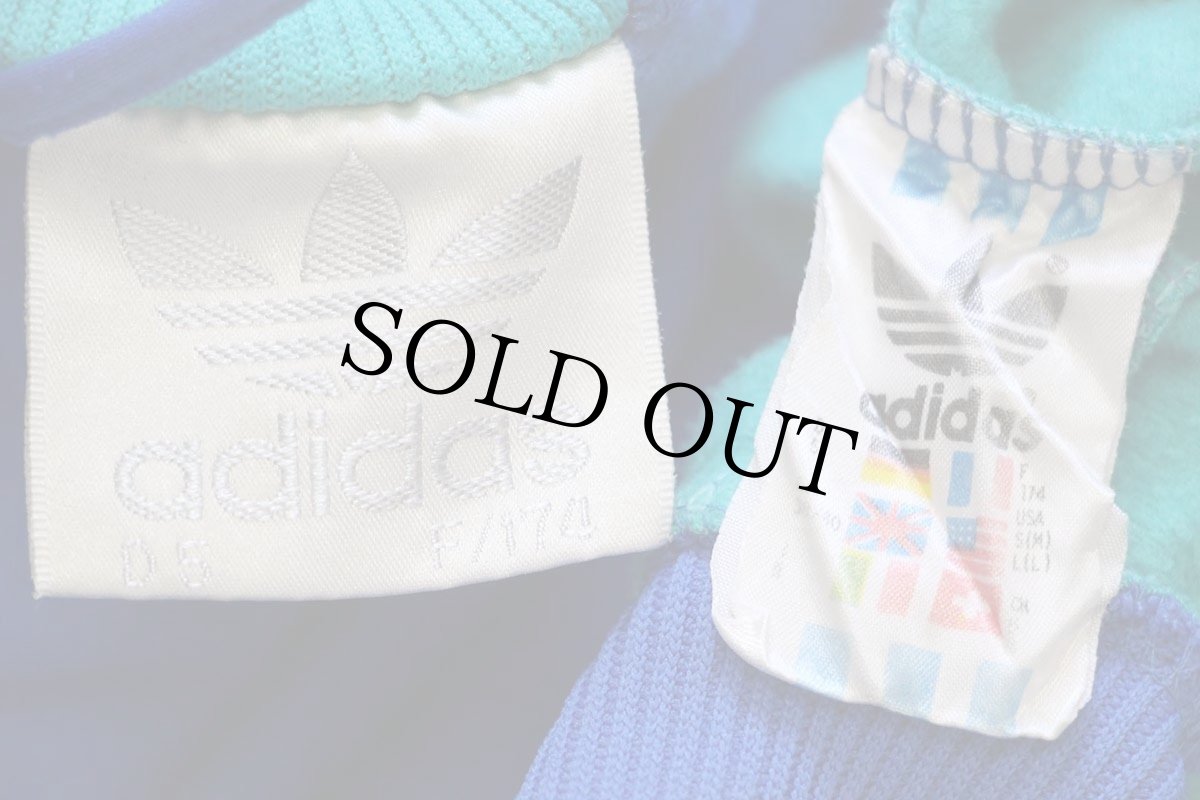 画像4: 90s adidasアディダス トレフォイル ロゴ刺繍 マルチカラー ハイネック ドルマンスリーブ トラックジャケット★ジャージ (4)