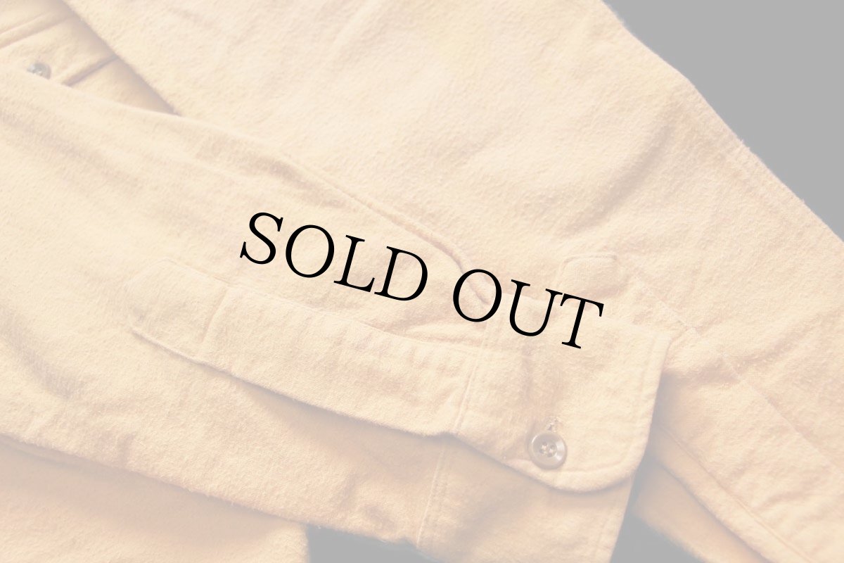 画像7: 70s L.L.Bean 筆記体タグ 無地 コットン シャモアクロスシャツ 薄オレンジ 15 (7)